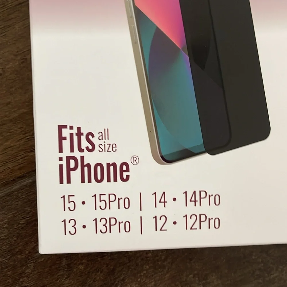 Gen Tek 3 Pk Privacy Glass HD Tempered Screen Protectors Fits iPhone 15 14 13 12